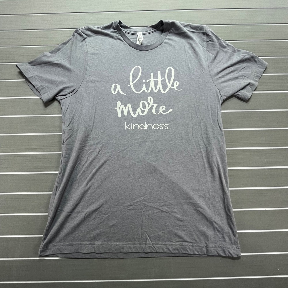 Bella‎ Canvas Womens XL Gray "A Little More Kindness" Graphic Tee T Shirt USA